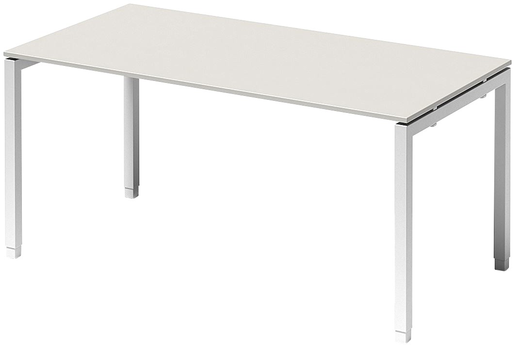 Thumbnail - Bisley Cito Höhenverstellbar Schreibtisch Hellgrau 4 Metallfüße 1.600 (B) x 800 (T) x 740 (H) mm MFC (Melaminbeschichtet...