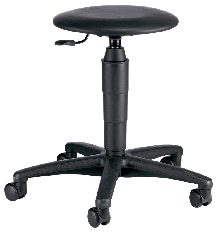TOPSTAR Zeichenstuhl Kunstleder Ohne Armlehnen Höhenverstellbarer Sitz Schwarz 110 kg TEC 60/60C 5 Rollen
