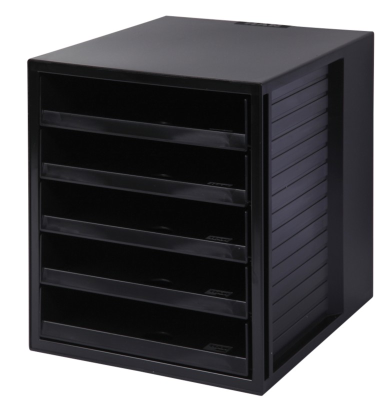 Module de classement à tiroirs HAN 1401-13 Noir 5 tiroirs ouverts 33 x 32 x 27,5 cm