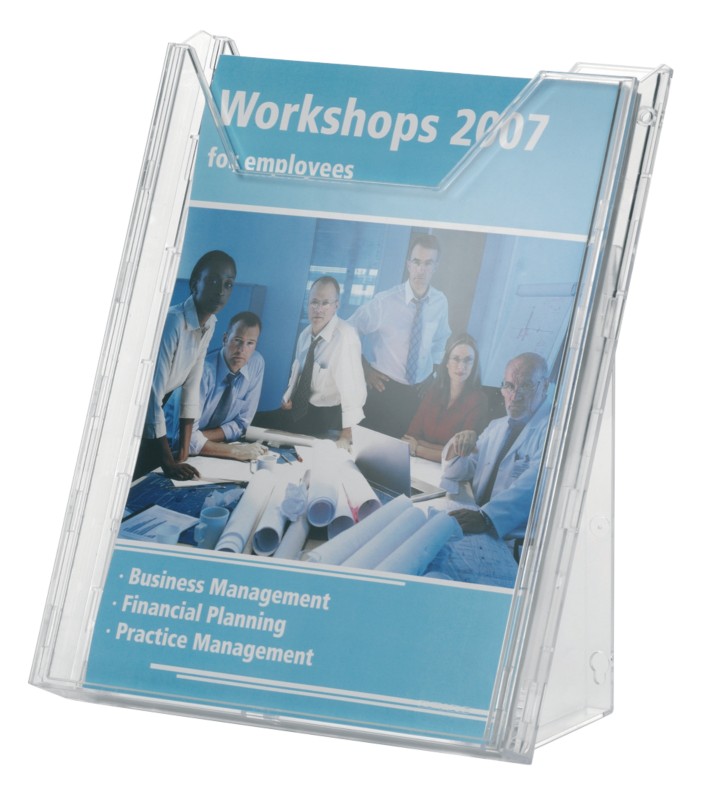 Thumbnail - DURABLE Combiboxx DIN A4 Prospektständer Wandmontiert Transparent 857819 24,2 x 16,2 x 29,1 cm