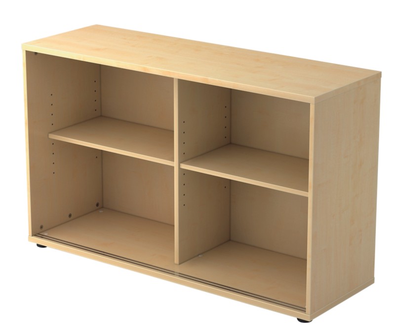 Thumbnail - Hammerbacher Matrix Schrank Melaminharzbeschichtete Spanplatte 1 Fachboden 1.200 x 400 x 748 mm Ahorn Braun