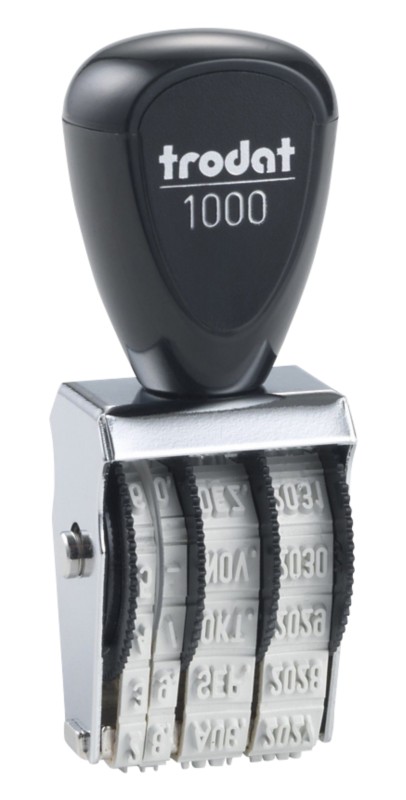 Trodat Textstempel Classic 1000 Grau, Schwarz