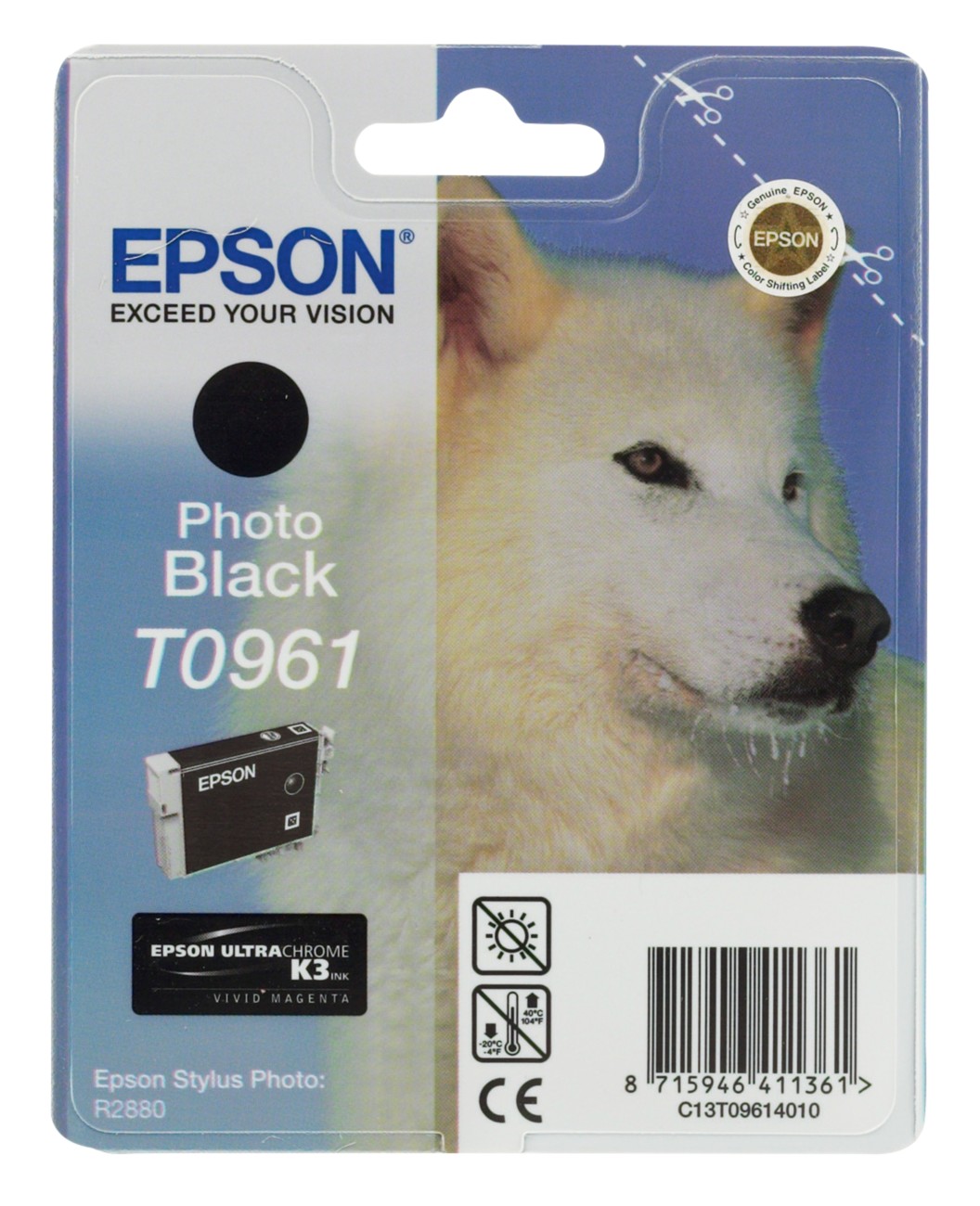 Epson T0961 Original Tintenpatrone C13T09614010 Foto Schwarz