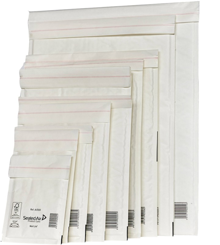 Thumbnail - Sealed Air Luftpolster-Versandtaschen F/3 Weiß Ohne Fenster 220 (B) x 260 (H) mm Abziehstreifen 112 g/m² 10 Stück