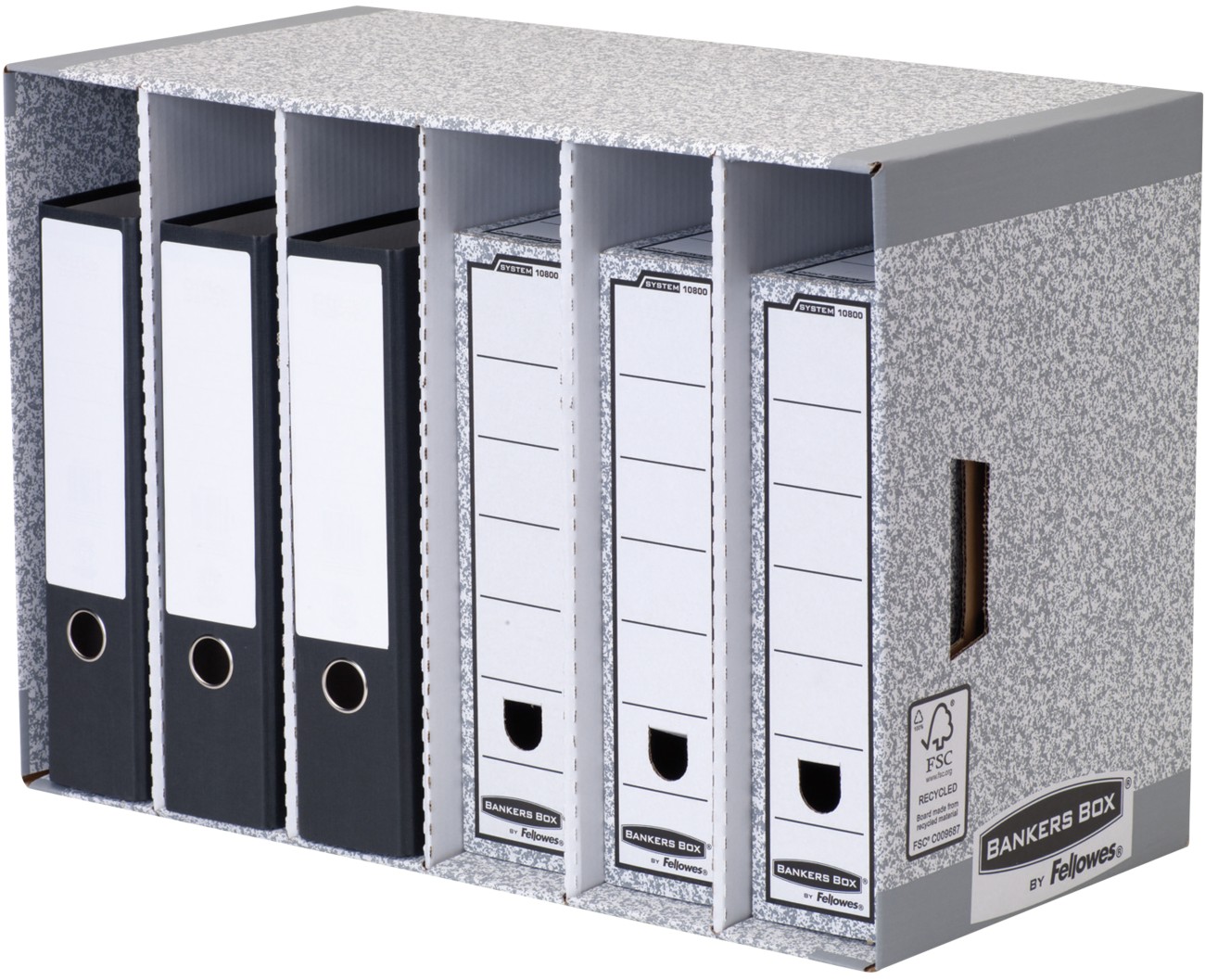 Bankers Box Cardboard File Storage Grey 95Mm X 285Mm X 380Mm