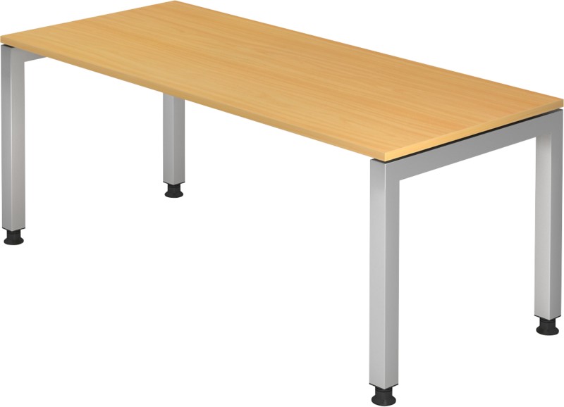 Thumbnail - Hammerbacher J Serie Höhenverstellbar Schreibtisch Rechteckig Buche 4 Füße 1.800 (B) x 680 (H) mm Holz