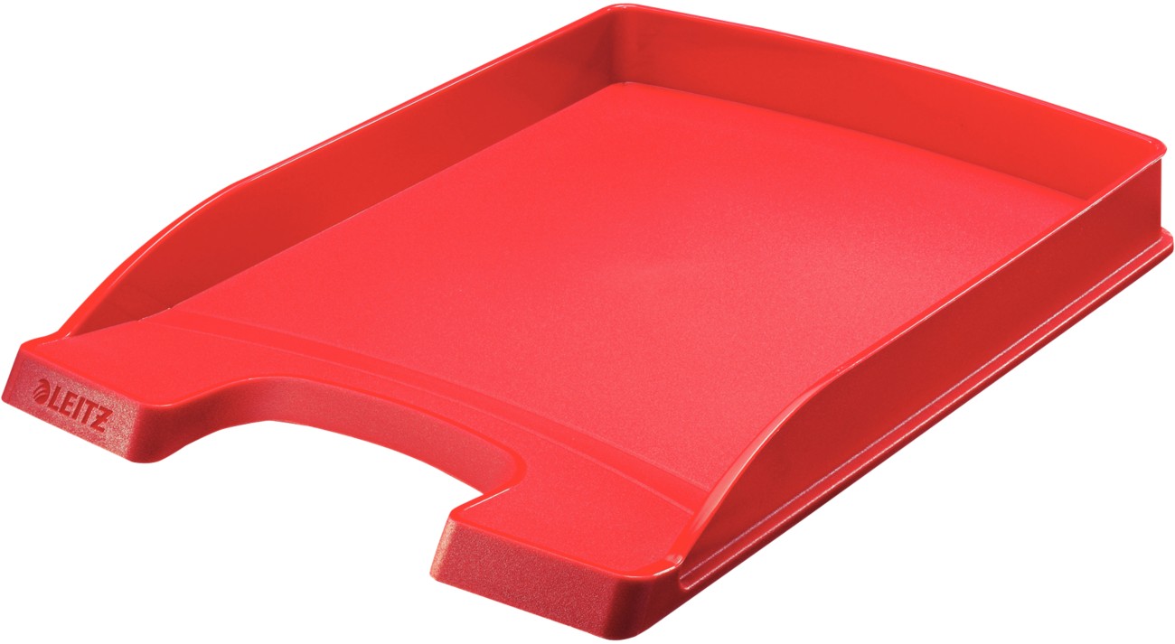 Leitz Plus Briefablage 5237 Slim DIN A4 Rot 25,5 x 35,7 x 3,5 cm