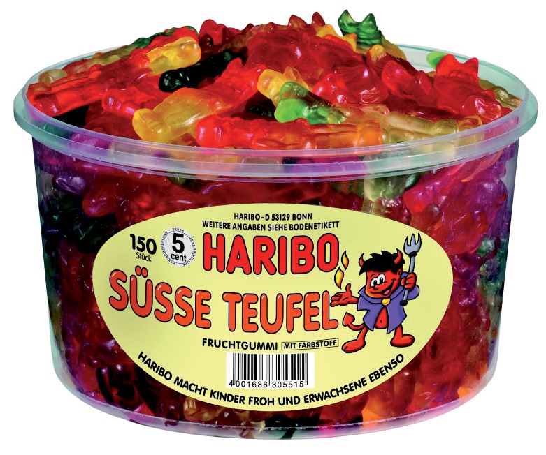 Haribo Fruchtgummi Süße Teufel 150 Stück à 8 g