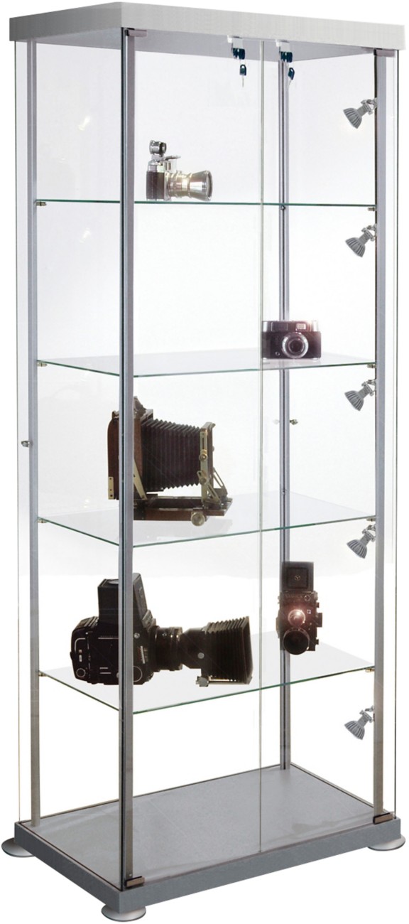 Thumbnail - Kerkmann Vitrine Expoline Silber 850 x 425 x 1.800 mm