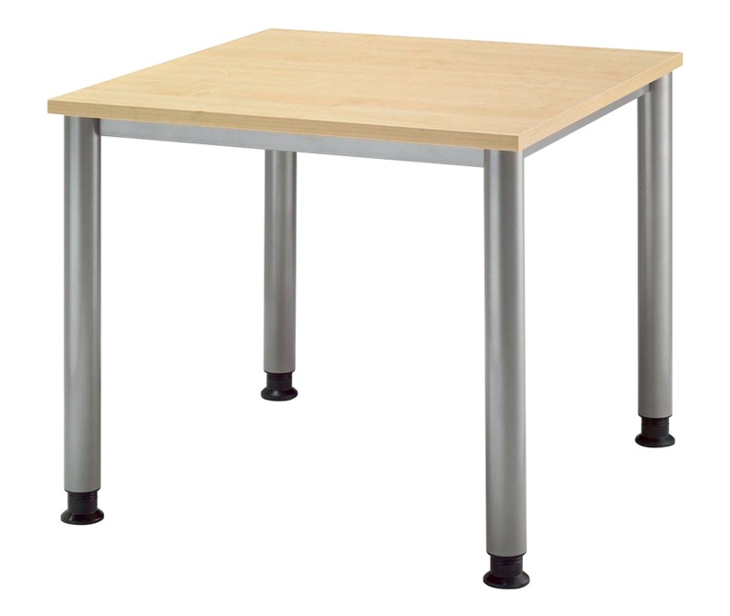Hammerbacher Schreibtisch Quadratisch Ahorn 4 Füße 800 (B) x 800 (T) x 760 (H) mm Melaminharzbeschichtete Spanplatte