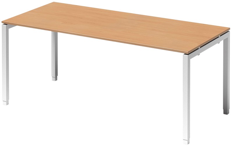 Thumbnail - Bisley Cito Höhenverstellbar Schreibtisch Buche 4 Metallfüße 1.800 (B) x 800 (T) x 740 (H) mm MFC (Melaminbeschichtete S...