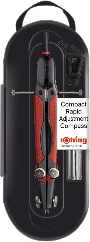 Thumbnail - Rotring Schnellverstellzirkel COMPACT Silber, Schwarz