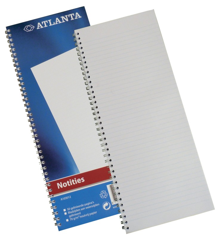 Thumbnail - Djois Notizbuch Spiralbindung Spezial Liniert 13,5 x 33 cm Blau 25 Blatt