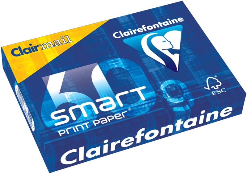 Clairefontaine DIN A4 Druckerpapier 60 g/m² Texturiert Weiß 500 Blatt