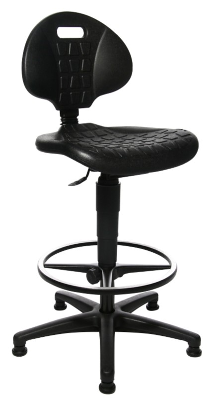TOPSTAR TEC 20 Counter Zeichenstuhl Kunststoff Ohne Armlehnen Schwarz 110 kg 5 Rollen