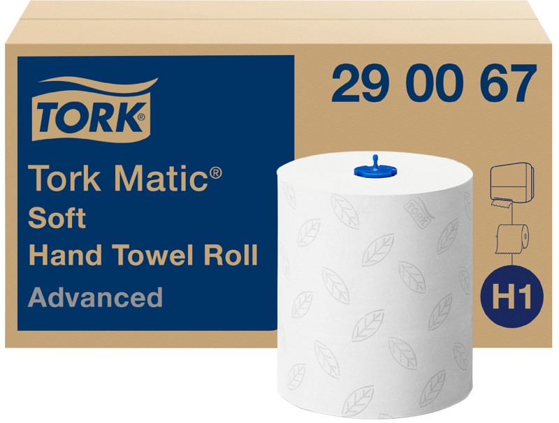 Tork Matic Advanced Falthandtücher H1 Gerollt Weiß 2-lagig 290067 6 Rollen à 150 m