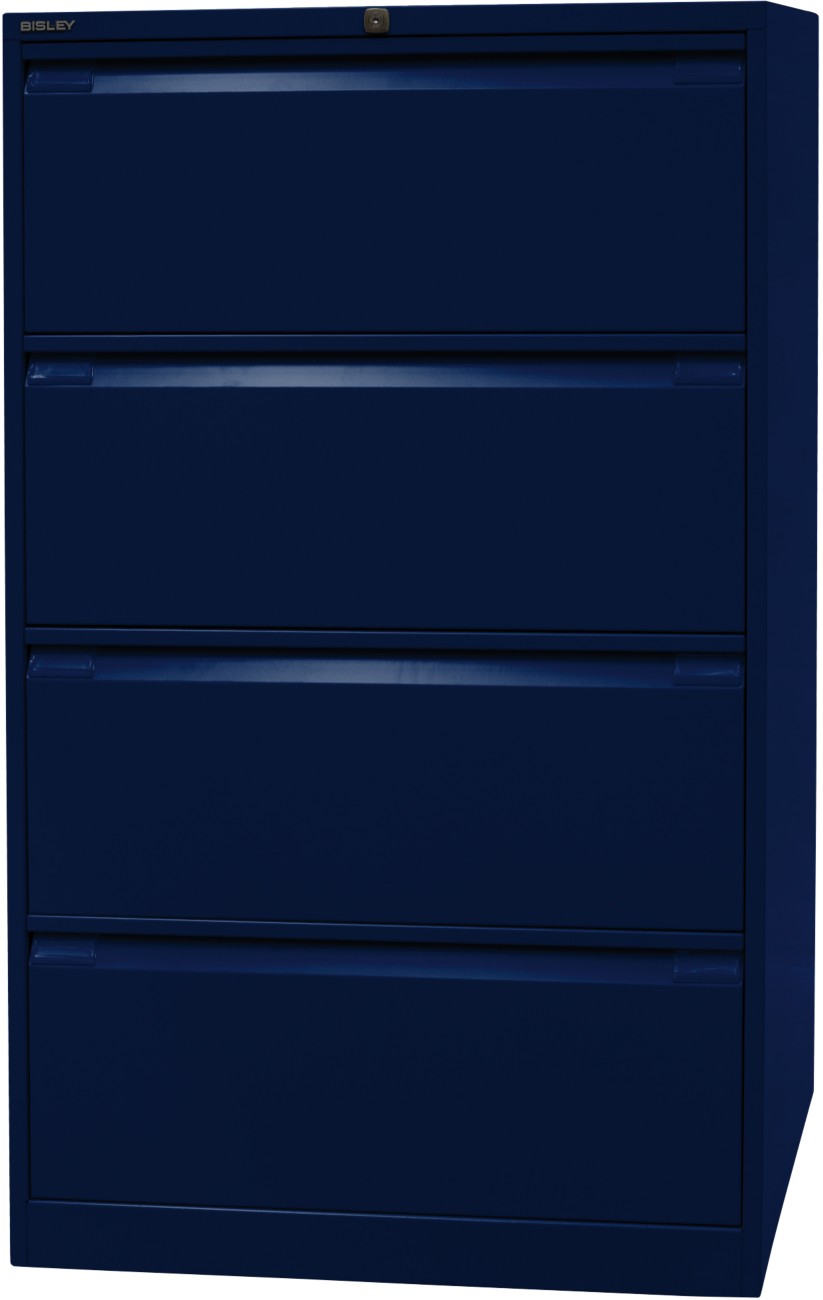 Bisley Hängeregistraturschrank Original 4 Schübe Oxfordblau 800 x 622 x 1.321 mm