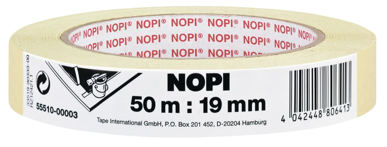 Nopi Kreppband NOPI 55510 Chamois 19 mm (B) x 50 m (L) Krepppapier