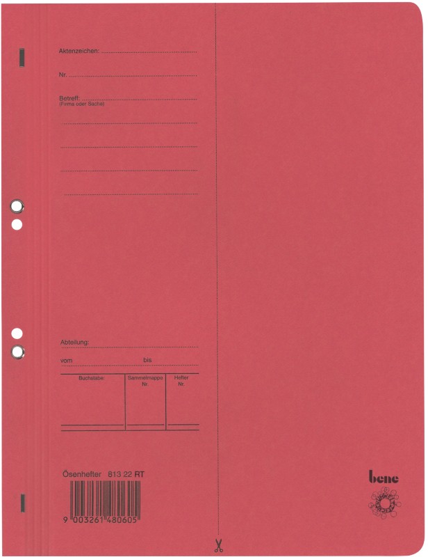 Bene Mappe DIN A4 Rot Manila 250 g/m² 250 g/m²