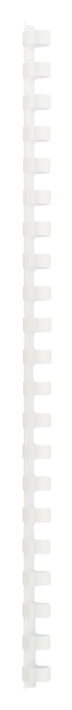 Thumbnail - GBC Polyvinylchlorid Plastikbinderücken Weiß 12 mm 95 Blatt DIN A4 100 Stück