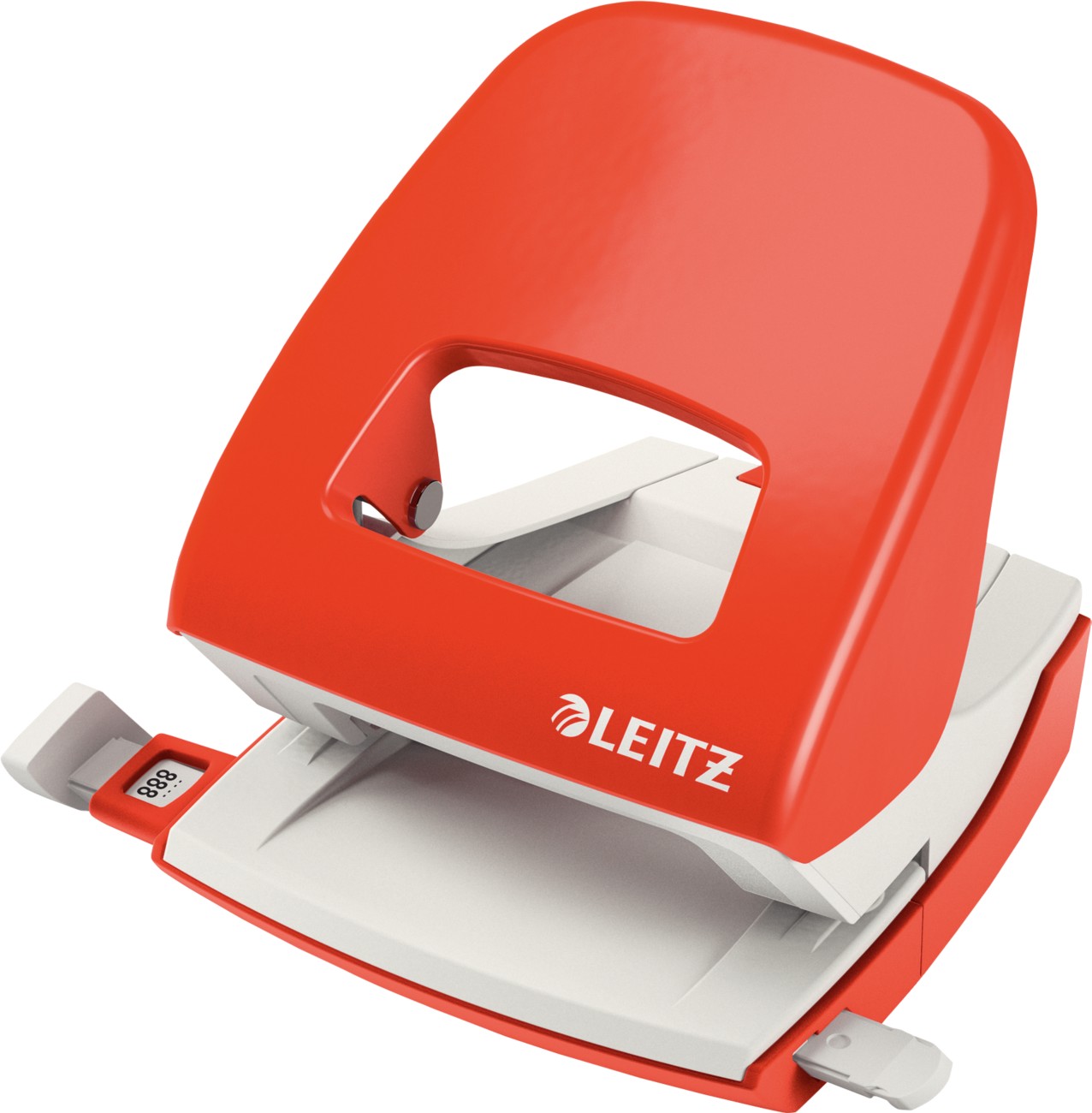 Leitz NeXXt Locher 5008 Metall 2-fach 30 Blatt Hellrot