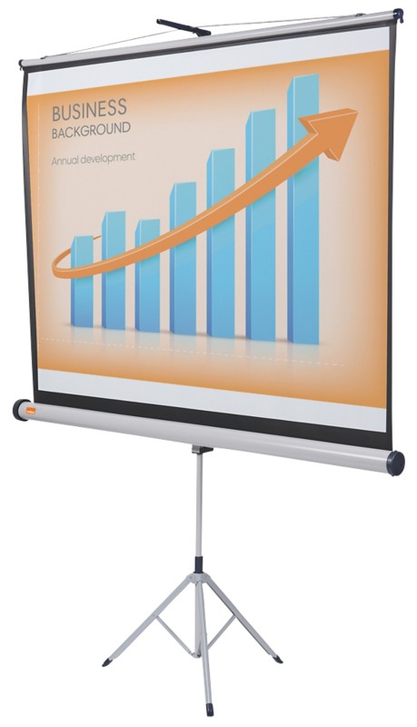 Nobo Stativ-Leinwand 150x150cm grau