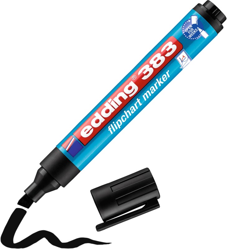 edding 383 Flipchart-Marker Breit Keilspitze 1 - 5 mm Schwarz Nachfüllbar Wasserbeständig
