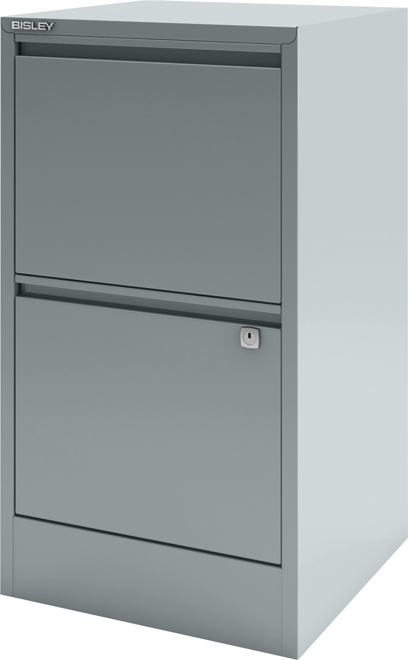 Thumbnail - Bisley Home Hängeregistraturschrank Home 2 Schubladen Silber 413 x 400 x 672 mm