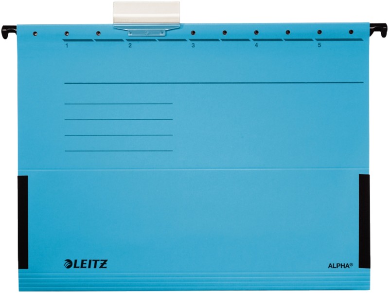 Leitz Alpha Hängetaschen DIN A4 V-Boden Blau Blauer Engel UZ14b (Recyclingpapier Schreibwaren)<multisep/>Anteil recycelt...