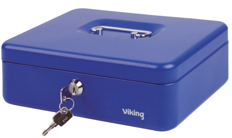 Viking Geldkassette 4049779 Blau 260 x 185 x 81 mm