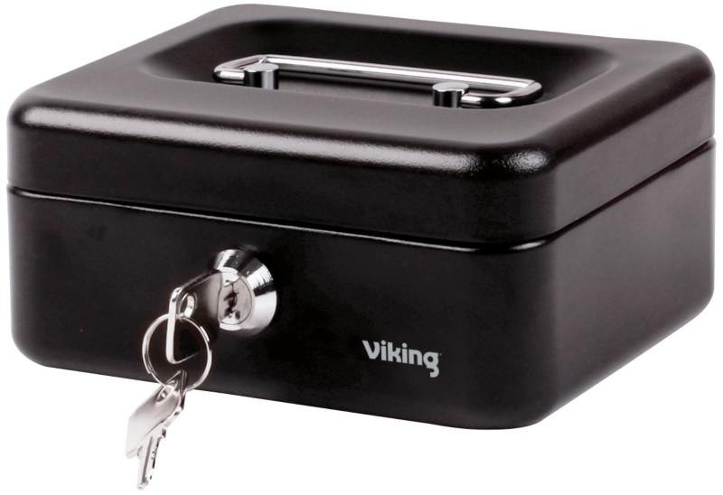 Viking Geldkassette Schlüssel 4 153 x 120 x 70 mm Schwarz