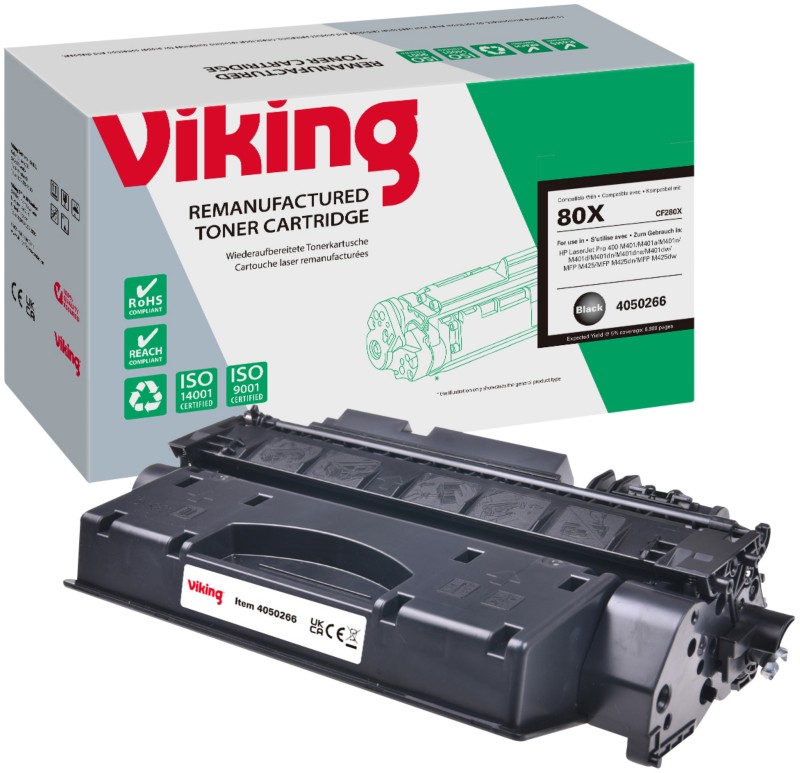 Viking 80X Kompatibel HP Tonerkartusche CF280X Schwarz