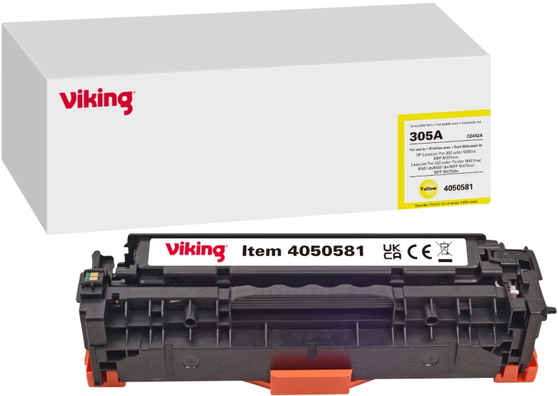 Viking 305A Kompatibel HP Tonerkartusche CE412A Gelb