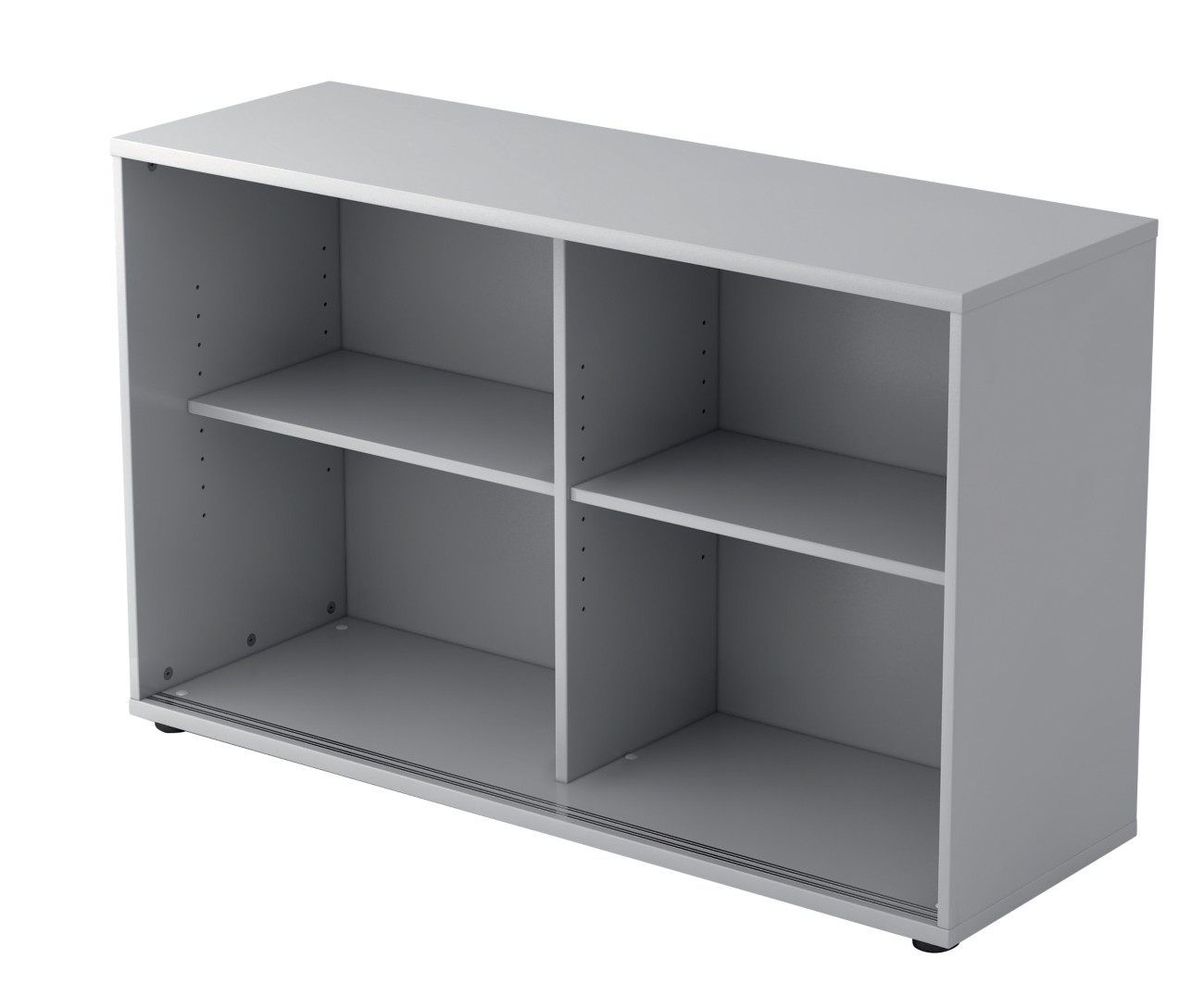 Hammerbacher Schiebetürenschrank Melaminharzbeschichtete Spanplatte 1 Fachboden 1.200 x 400 x 748 mm Grau