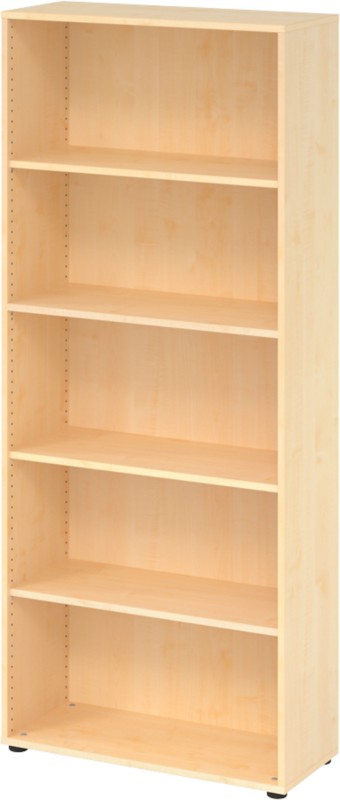 Thumbnail - Hammerbacher Matrix Melaminharzbeschichtete Spanplatte Aktenschrank 4 Fachböden 800 x 330 x 1.880 mm Braun Ahorn