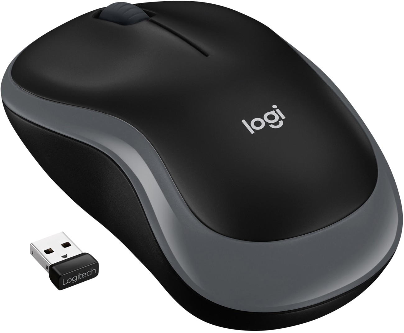 Logitech M185 Mouse Wireless Black, Grey