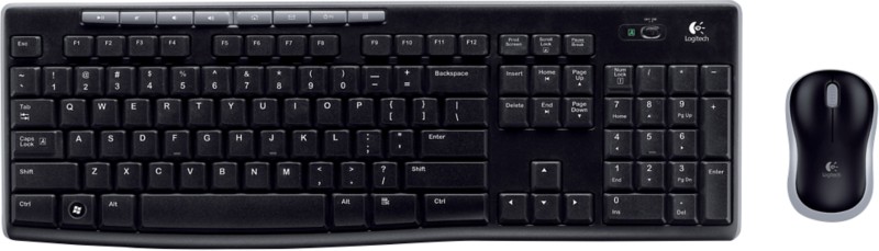 Logitech Wireless Combo Tastatur und Maus Kabellos QWERTZ Schwarz MK270 2 Stück