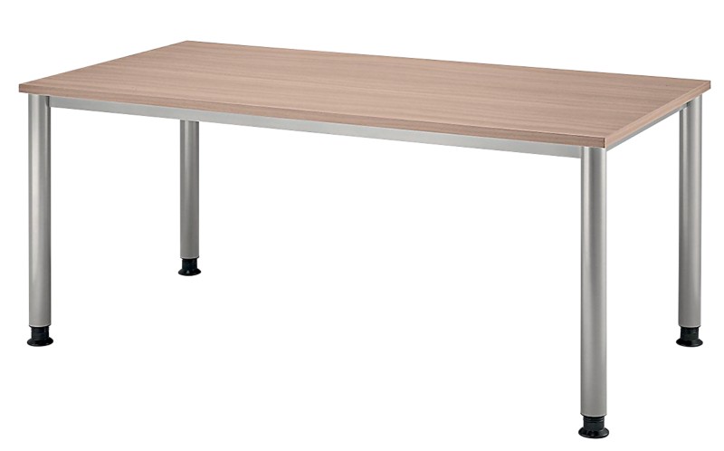 Hammerbacher Matrix Schreibtisch Rechteckig Walnuss 4 Füße 1.600 (B) x 800 (T) x 760 (H) mm Aluminium, Holz, Kunststoff,...