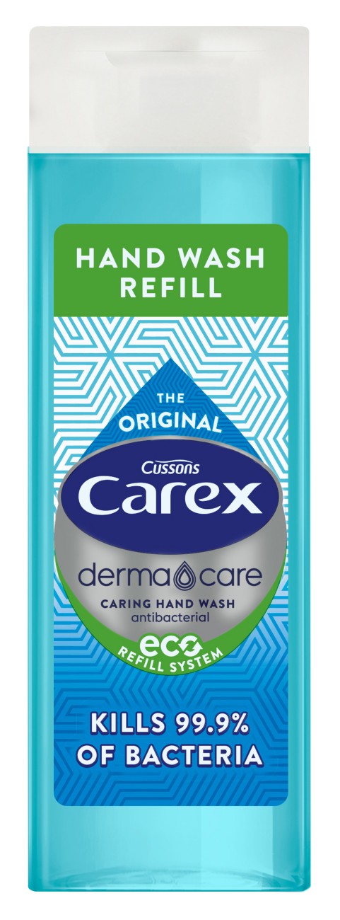 Carex Hand Soap Refill Antibacterial Liquid Blue 604025 250 Ml