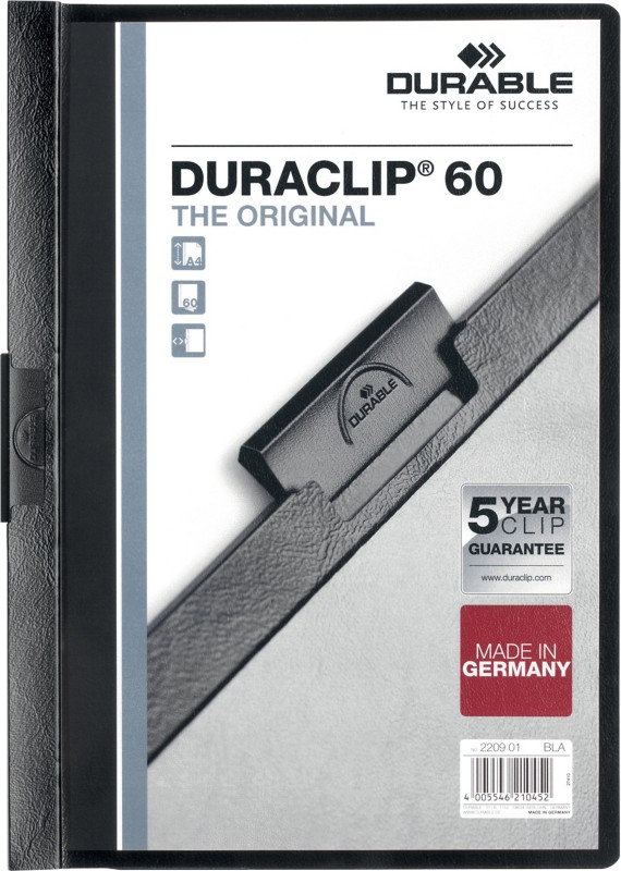 Thumbnail - DURABLE Duraclip Klemmmappe 60 Blatt DIN A4 Schwarz