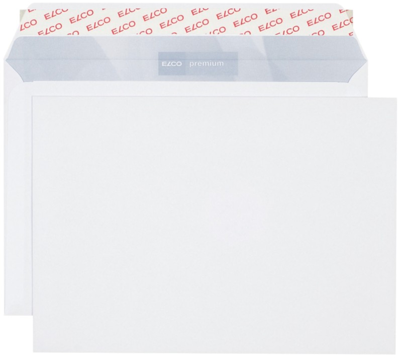 Elco Premium Briefumschläge Ohne Fenster C5 229 (B) x 162 (H) mm Abziehstreifen Weiß 100 g/m² 500 Stück
