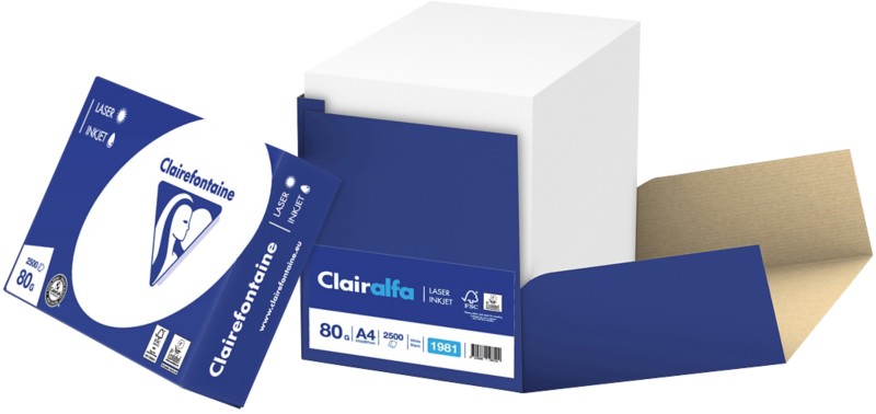 Thumbnail - Clairefontaine Clairalfa DIN A4 Druckerpapier Weiß 80 g/m² Matt 2500 Blatt