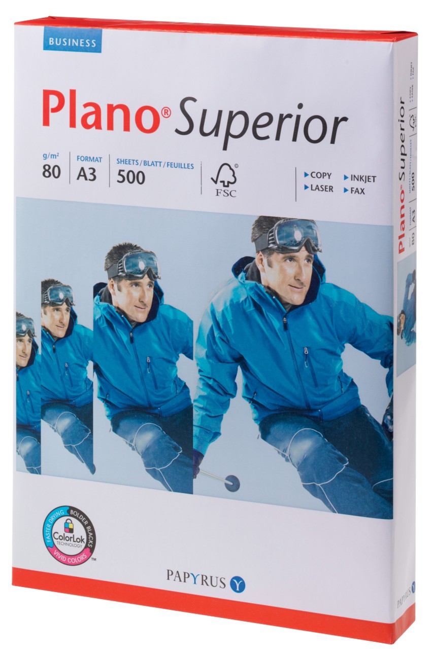 Plano Superior Kopier-/ Druckerpapier DIN A3 80 g/m² Weiß 500 Blatt