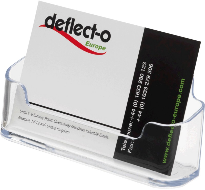 deflect-o Visitenkartenhalter/DE70101, 93x35x45mm, Inhalt für 50 Karten.