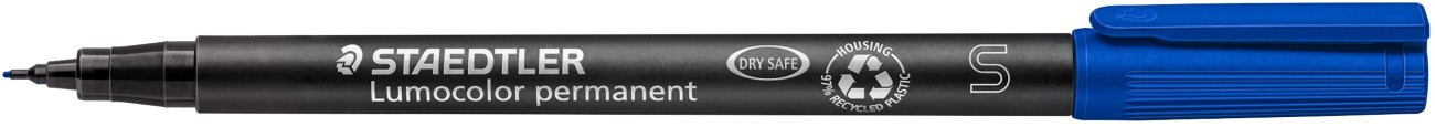 Staedtler Permanent Ohp Marker Fine Bullet 0.4 Mm Black Refillable Pack Of 10