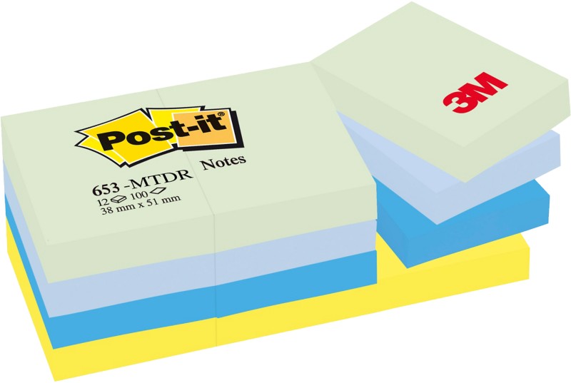 Post-it Sticky Notes 38 x 51 mm Dream Colours Pack of 12 of 100 Sheets