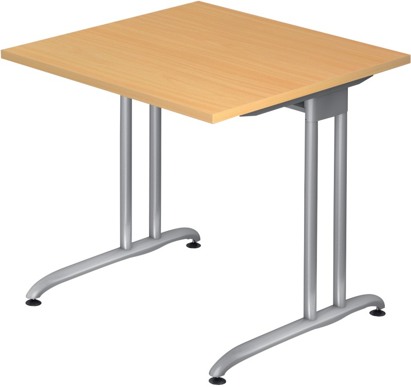 Hammerbacher Schreibtisch Buche 800 x 800 x 720 mm mit Aufbauservice