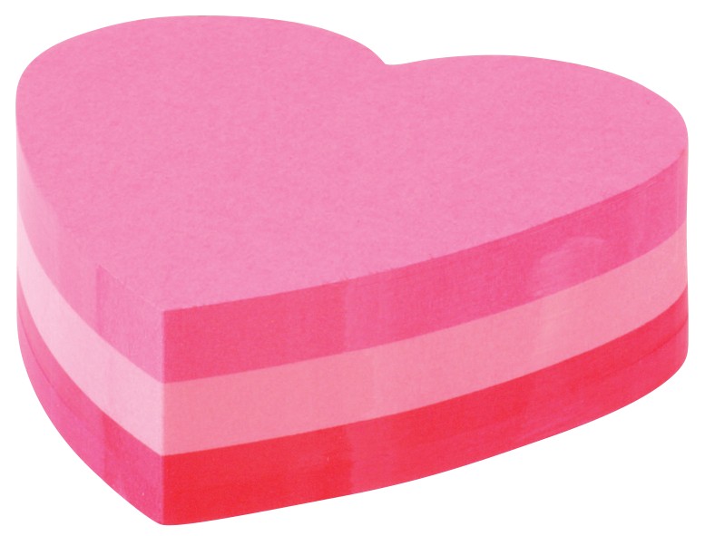 Post-it Sticky Notes Cube 70 x 70 mm Heart Assorted Colours 225 Sheets