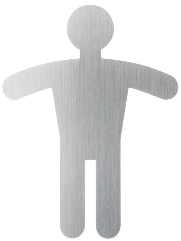 Thumbnail - DURABLE Schild Herrentoilette Zum Ankleben Edelstahl 9 x 12 cm