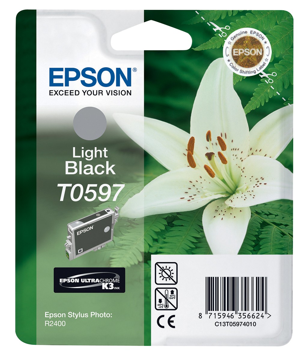 Epson T0597 Original Tintenpatrone C13T05974010 Hell Schwarz